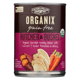 Castor And Pollux Organic Grain Free Dog Food - Turkey Dinner With Fresh Carrots And Sweet Potatoes - Case Of 12 - 12.7 Oz.