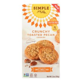 Simple Mills Cookies - Crunchy Toasted Pecan - Case Of 6 - 5.5 Oz