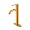 Brushed Gold Single Stem Bathroom Sink Faucet