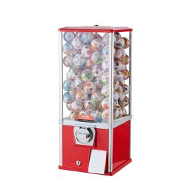 VEVOR 25"H Gumball Machine Vending Coin Bank Vintage Gumballs Dispenser PS Red