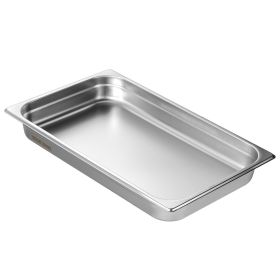 VEVOR 6 Pack Hotel Pans, Full Size Anti-Jam Steam Pan, 0.8mm Thick Stainless Steel Restaurant Steam Table Pan, 2.5-Inch Deep Commercial Table Pan