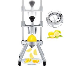 VEVOR 4-Section Commercial Easy Wedger Stainless Steel Blade Fruit Lime Slicer, Lemon Cutter for Home Bar Restaurant