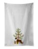 NEW Boxer Christmas Tree Kitchen Towel Set of 2 White Dish Towels Decorative Bathroom Hand towel for Hand, Face, Hair, Yoga, Tea, Dishcloth, 19 X 28",