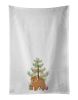 NEW German Spitz Christmas Tree Kitchen Towel Set of 2 White Dish Towels Decorative Bathroom Hand towel for Hand, Face, Hair, Yoga, Tea, Dishcloth, 19