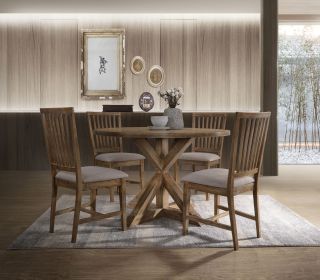 Wallace II Weathered Oak 5PCs Dining Room Set