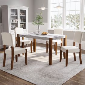 5-Piece Modern Dining Furniture Set, 4-Person Space-Saving Dinette for Kitchen