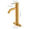 Brushed Gold Single Stem Bathroom Sink Faucet