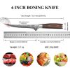 Sunnecko 6" Inch Boning Fillet Knife High Carbon Stainless Steel Meat Cutting Knife Ultra Sharp Chef's Bone Knife Kitchen