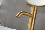 Brushed Gold Single Stem Bathroom Sink Faucet