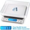 Small Digital Food Scale Ounce OZ And Gram Scale, Kitchen Scale 3000g 0.1g High Precision For Baking, Soap Making, Jewelry, Includes 2 Trays And Batte