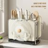 Knife Block Holder, Universal Knife Block, Kitchen Knife Holder, Kitchen Knife Rack Shelf, Magnetic Chopsticks Cage Chopping Board Put Chopping Board