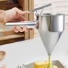 Oil Bucket with Holder Stainless Steel Funnel Dispenser Cupcake Pancake Batter Octopus Ball Kitchen Baking Tool