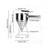 Oil Bucket with Holder Stainless Steel Funnel Dispenser Cupcake Pancake Batter Octopus Ball Kitchen Baking Tool