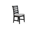 Black Color 6pc Dining Set Table And 4x Side Chairs 1x Bench Upholstered Fabric Cushion Seats Solid wood Dining Room Furniture