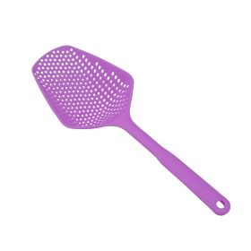 Plastic; No-stick; Ice Shovel; Filter; Long Strainer; Kitchen Colander (Color: purple)