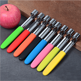 Apple Corer Pitter Pear Bell Twist Fruit Stoner Pit Kitchen Easy Core Seed Remove Tool Gadget Remover pepper Eight colors (Color: Light green)