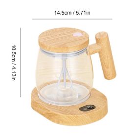 Fully Automatic Coffee Stirring Cup 400ml Electric Mixer Mug for Coffee Tea Milk Cocoa Self Stirring Coffee Mug Glass High Speed (Capacity: 400ml, Color: Transparent color)