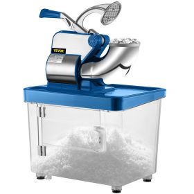 VEVOR 110V Commercial Ice Crusher 440LBS/H, ETL Approved 300W Electric Snow Cone Machine with Dual Blades (Color: Blue)