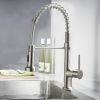 The new model is beautiful and durable Single Handle Pull-Down Sprayer Kitchen Faucet in Black+Gold